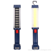 2023 Newest Dual Light Source USB Rechargeable Road Safety SOS Warning Magnetic Led Work Light With Power Bank